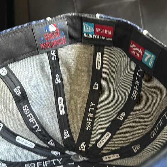 Denim fitted New York Yankees hat size 7 5/8 - Picture 3 of 4